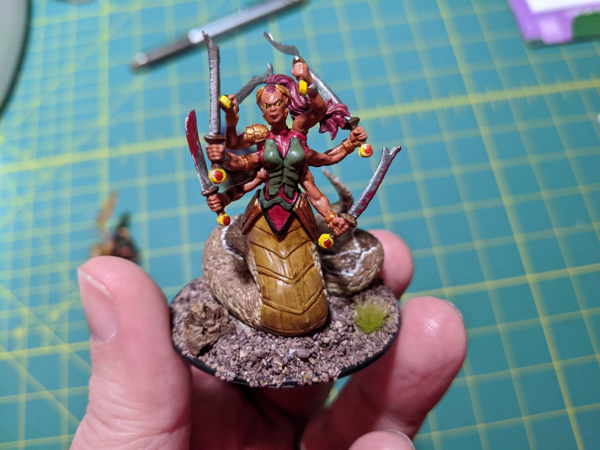 mrfi23's tweet photo. It's Creativity Day for our @HMSMustangPride Virtual Spirit Week! When I need to relax and be creative, I like to paint miniatures. #HMStelePRIDE #FCSRising https://t.co/vrZOlXxmAJ