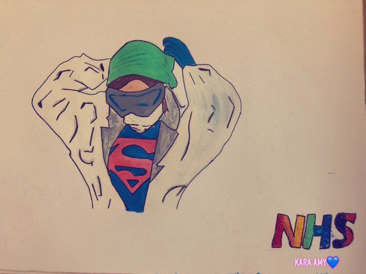 KaraAmy2's tweet photo. My foreseeable future.. 💙
#painting #drawing #nhs #artist #karaamy #foreseeablefuture #superwoman #rainbow https://t.co/nCjfWhDniA