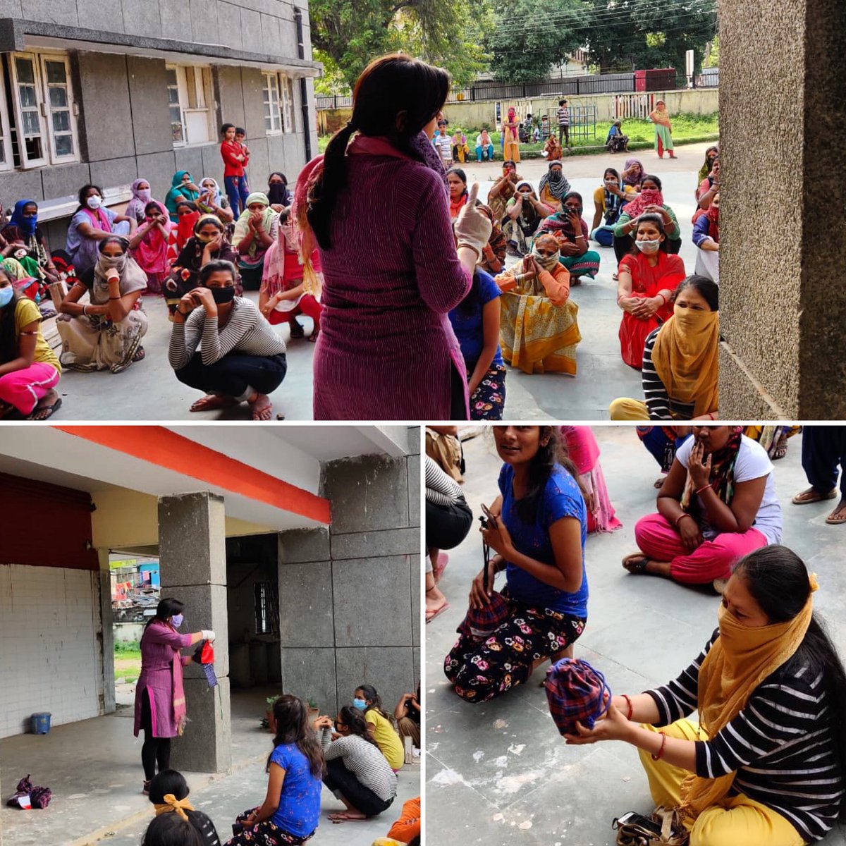 InosculationHub's tweet photo. Inosculation Hub teamed up with MoonCatcherProject #USA and #ShashiKiranTrust India and conducted Workshop for #MigrantWorkers on #MenstrualHygiene during #FightAgainstCovid19 #FightAgainstCorona 
Special thanks to @DelhiPolice @DCPSouthDelhi @SHO_DefCol https://t.co/Go9ZEqtCBJ