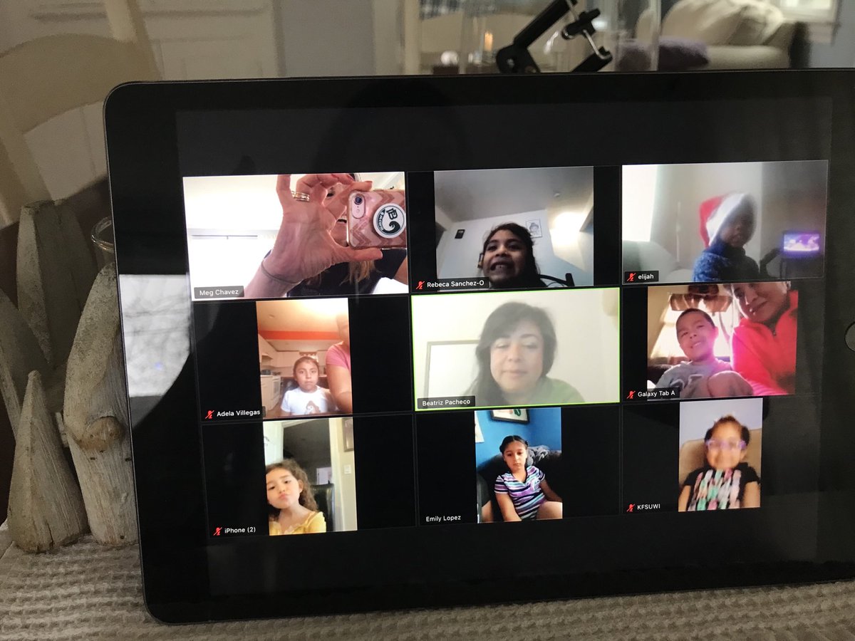 megchavez1's tweet photo. So happy that so many of our friends joined us on a zoom chat today!! We got to sing, read, and play plan together! So proud of my our families!!@JMFECLC https://t.co/n3Wp3NW8gI