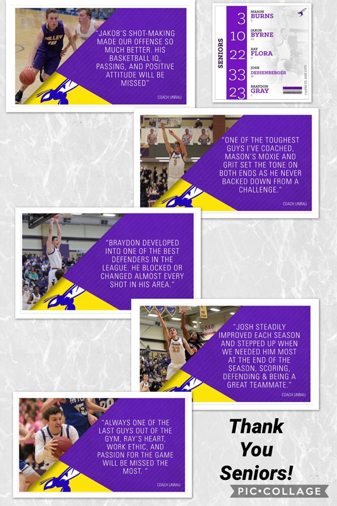 VC_Basketball's tweet photo. Since it’s the end of ‘Basketball Month’ I wanted to give a special shout out to our seniors from this past season
Highlights coming 🎥
#OneFlyAllFly https://t.co/yR57eOVtuh