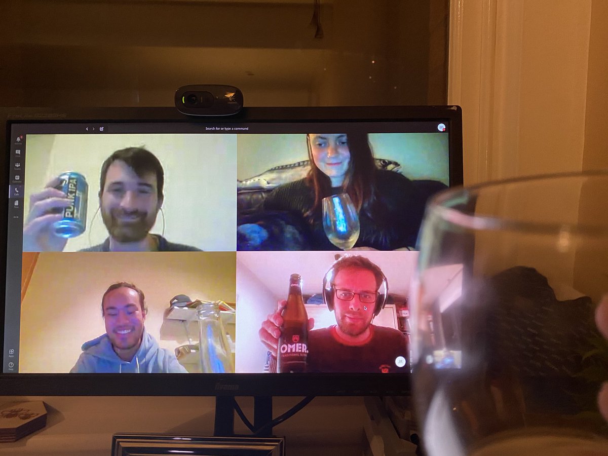 e_j_duncan's tweet photo. Congratulations @JensVanEeckhove on submitting his PhD! Awesome work under difficult circumstances! It was great to celebrate and have a drink virtually with you and @rosieknapp @tom_dally89 Kane Yoon and James Rouse 🎉🐝 https://t.co/VJUYoL8aax