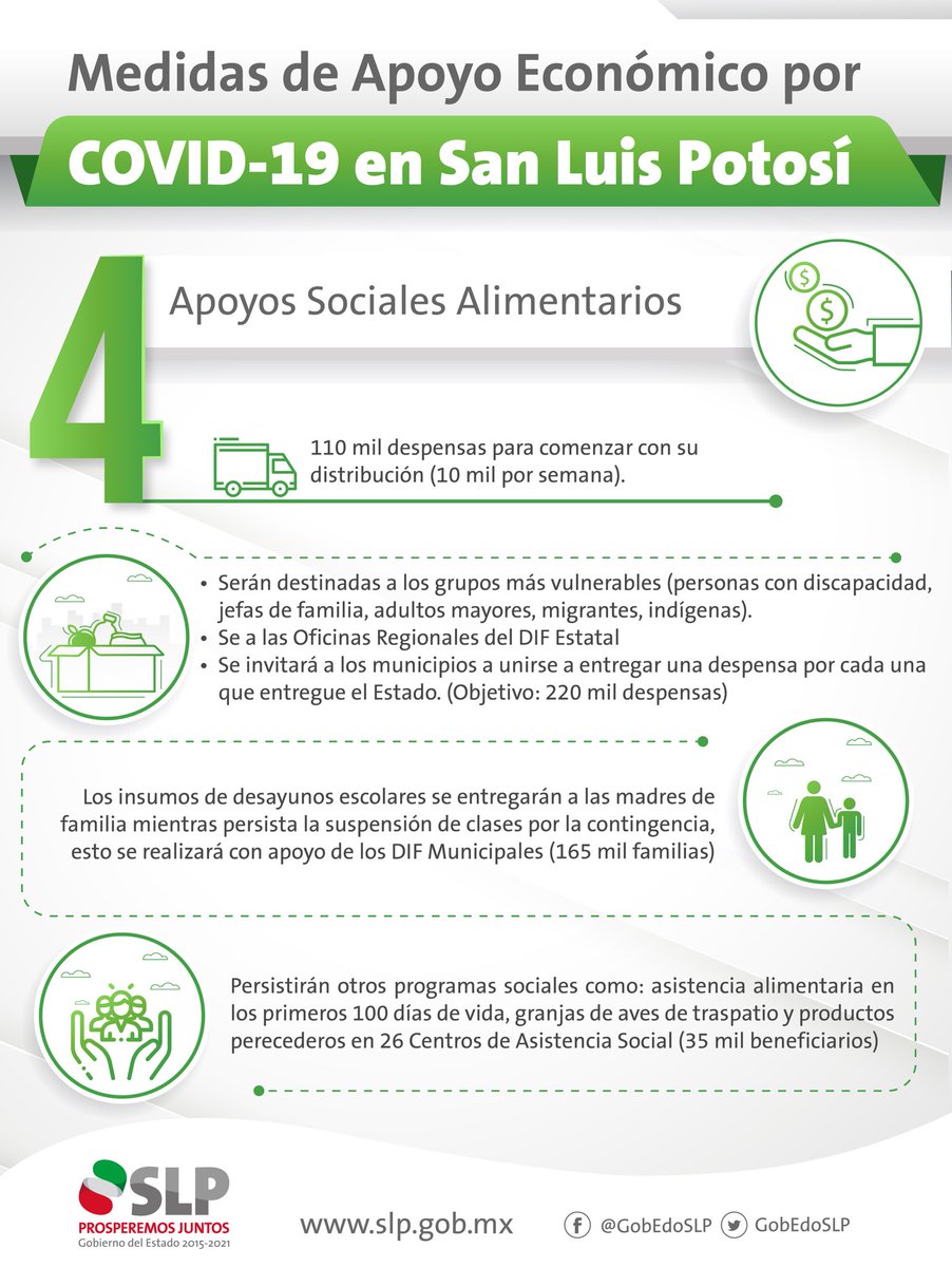 JMCarrerasSLP's tweet photo. Estamos trabajando para brindar a empresas, emprendedores y familias de #SLP, los apoyos necesarios para enfrentar el impacto por el #Covid_19.
Les comparto nuevamente las Medidas de Apoyo Económico que el @GobEdoSLP ha puesto en marcha. https://t.co/jpGHZjrv2k