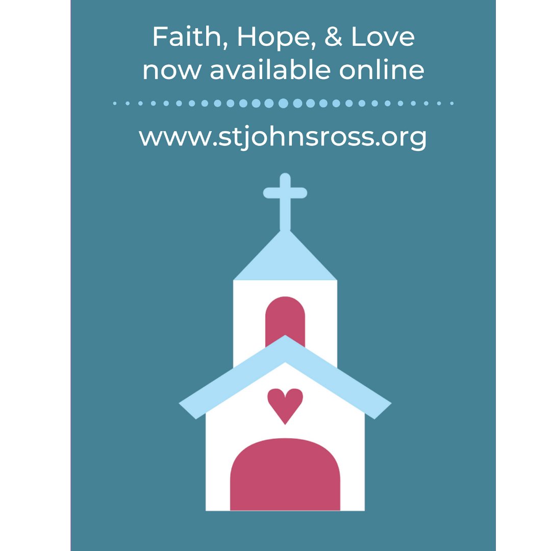 StJohnsRoss's tweet photo. Faith, Hope, &amp; Love now available on line at https://t.co/ZM7l4uMa6H https://t.co/y78Kiab8Rg