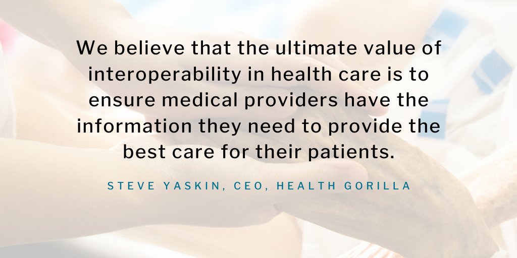 CommonWell's tweet photo. .@healthgorilla's @steveY23 spoke with #CommonWellTV2020 about the need for interoperability, especially for underserved popluations with many touch points to the health care system. Watch:https://t.co/f8pnrAVqXV

#InteropDoneRight https://t.co/HxA9xj3WHO