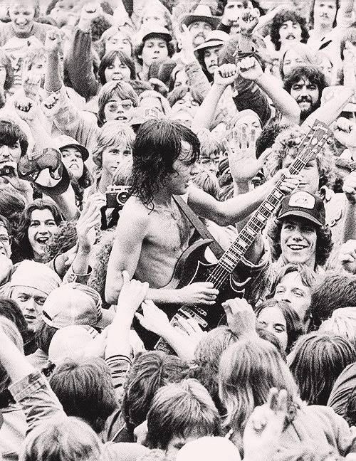 Here s to the days when rock concerts can return. (Also, happy birthday ANGUS YOUNG!) 