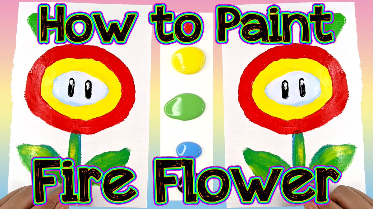 fingerpaintstar's tweet image. If you love Super Mario you can't miss this! how to Finger paint #mariopowerup FIRE FLOWER Easy for kids 
#supermariopaint #gameart #marioart #artontwitter 
here: youtu.be/r1byX1_cfG8