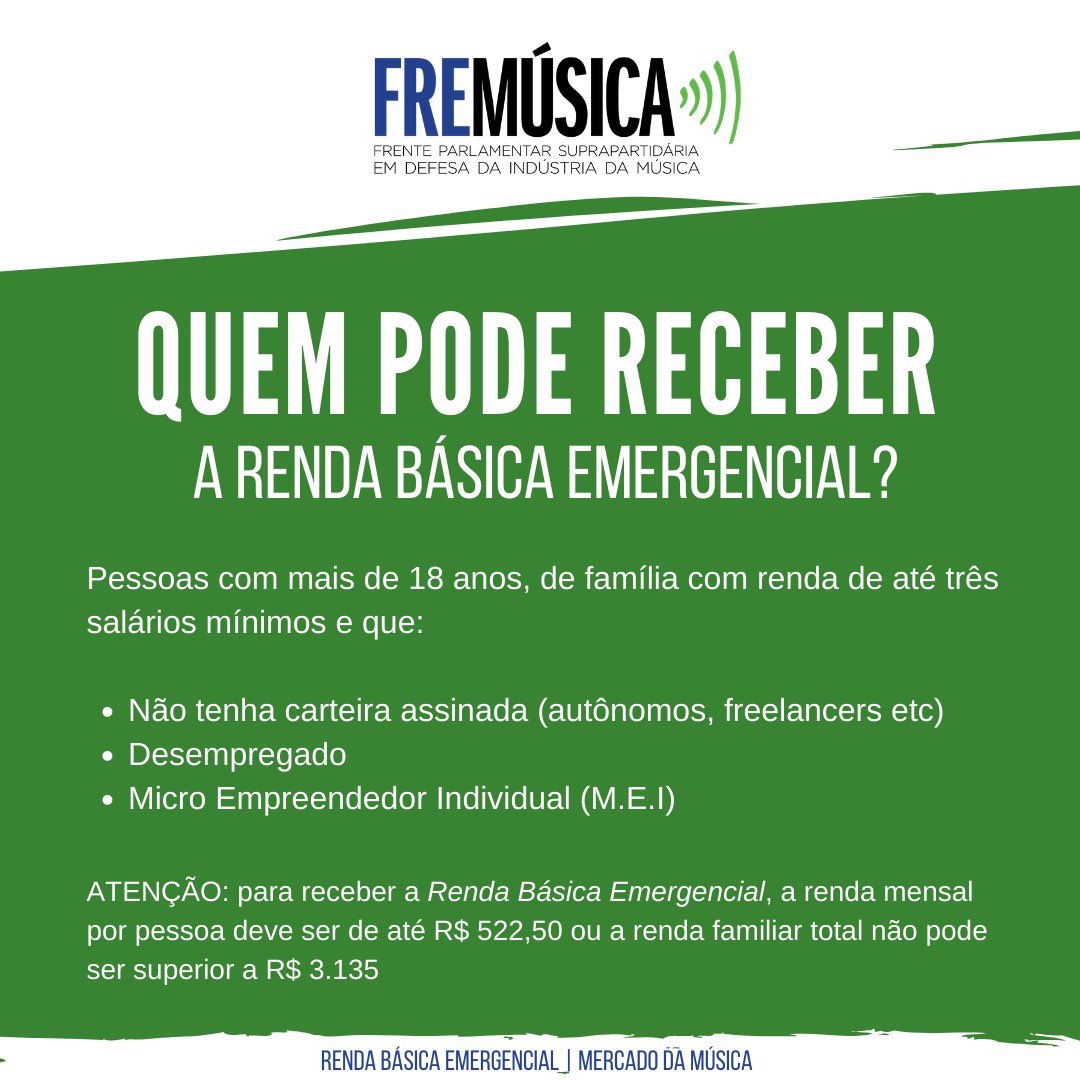 fremusica's tweet photo. Compartilhe, alguém da música precisará saber disso. 

#anafima #fremusica

*Fonte: Governo Federal https://t.co/4VHXl1stgO