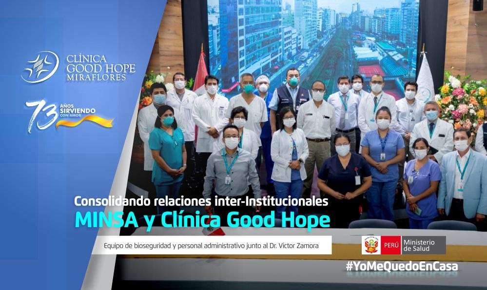 Ministro de salud Dr. Víctor Zamora Mesías supervisa la <a href="/ClinicaGoodHope/">Clínica Adventista Good Hope</a> con la finalidad de consolidar las Relaciones Inter-institucionales <a href="/Minsa_Peru/">Ministerio de Salud</a>  y Clínicas privadas en ocasión de la emergencia sanitaria para enfrentar el COVID 19.