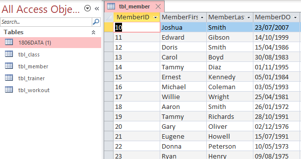 HCICT_Sol's tweet photo. Database work, completing Gills FitCamp #Access #Code #100daysofcode #database #hcict #ict https://t.co/DzYS7ONjeA