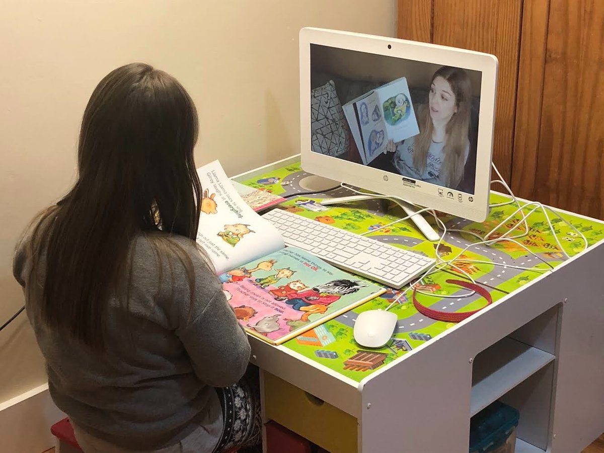 SESLibrary's tweet photo. So thankful to be connecting with students in these unprecedented times! This made my heart happy! https://t.co/76pUYn9eo7