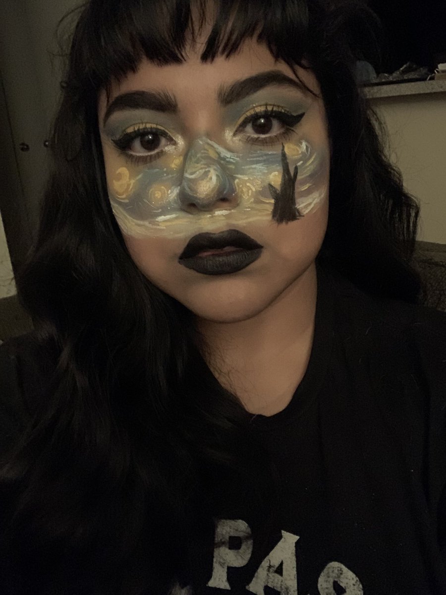 day 17!a casual everyday glam a.k.a. the starry night across my face 