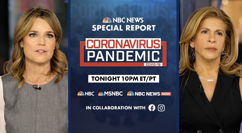 Monica Alba On Twitter Don T Miss Savannahguthrie Hodakotb Anchor A Live Special At 10pm Et Tonight Across Nbc Msnbc Nbcnewsnow On The Coronavirus Pandemic The Program Includes An Interview With