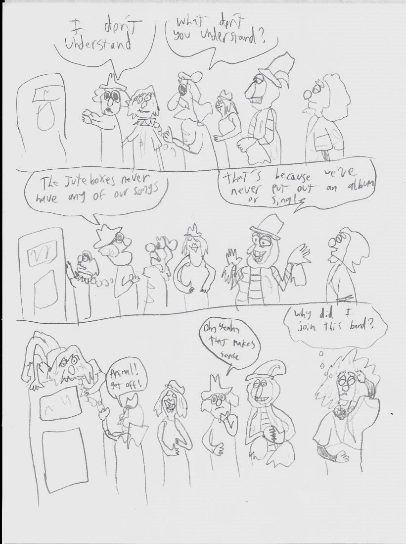 MichWerm's tweet image. A sad reminder that there still has never been an official Electric Mayhem album. #drawing #MuppetArt #Muppets #ElectricMayhem #zoot #DrTeeth #Animal #FloydPepper #Janice #Lips #jutebox #FanArt #ComicStrip