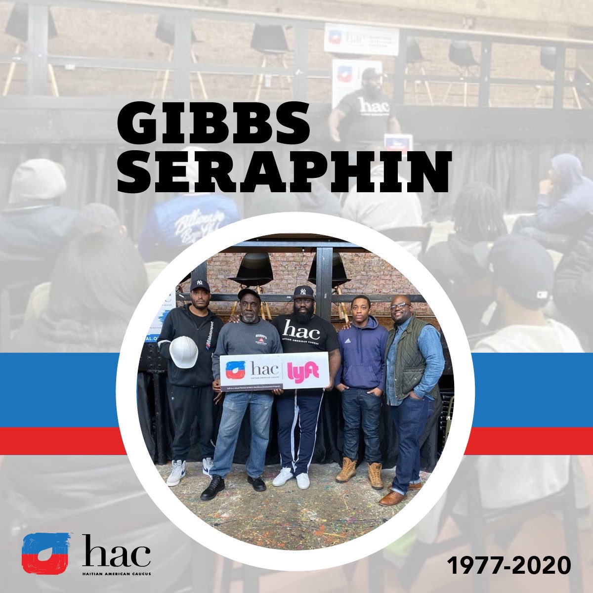 HAC_US's tweet photo. Dear #HACglobal member, family, supporter or friend,
We hope you are staying safe during this COVID-19 pandemic and you and your family are well. It is with great sadness and with a heavy heart that we announce the passing of our Director of Workforce Development Gibbs Seraphin https://t.co/hmC989NK06