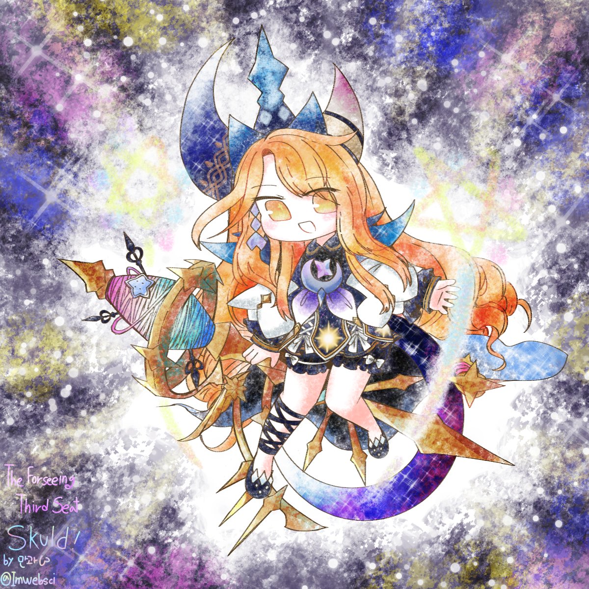 DG_Websci's tweet image. 몇 달 전에 그렸었던 스쿨드와 펜리르