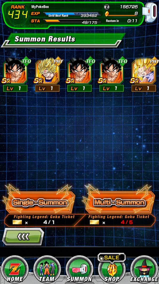 MIZAT10's tweet photo. Super happy just beat the legend of Goku event, only using 1 item. Get my summon tickets and was sure I would possibly get something I need. As long as I can remember my summons have been shit, guess what? It was even a bigger shit #DokkanBattle @dokkan_official #LegendofGoku https://t.co/GdciQoOCIe