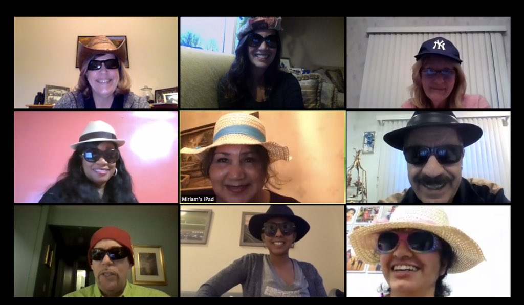 nycdistrict30's tweet photo. Hat and shades themed after hours virtual celebration with the @nycdistrict30 team! https://t.co/g4NtRXBQzF