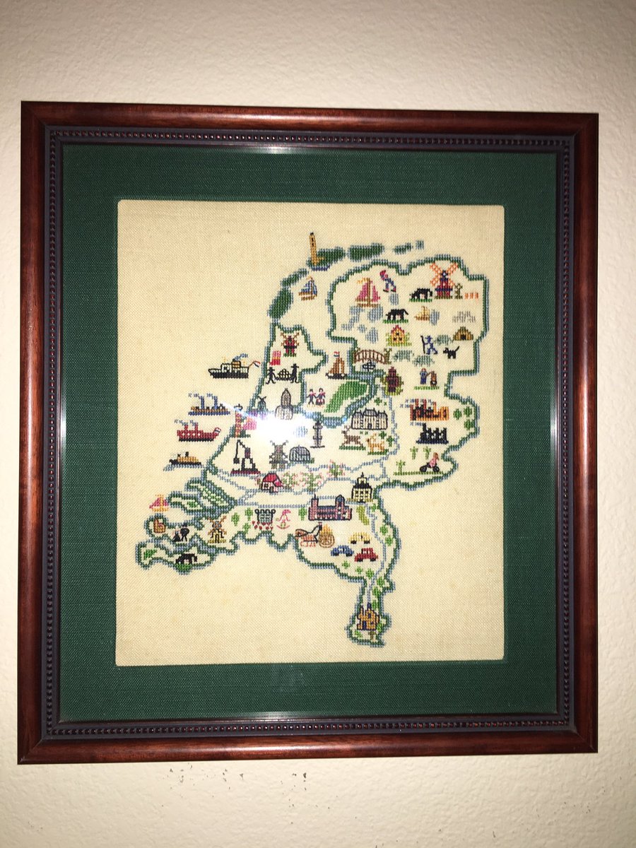 epunt's tweet photo. I have very few maps on display at home, but this is my most cherished. Made many decades ago by my mother. 🧵🗺 #mapsathome https://t.co/fnPyYIPPbB