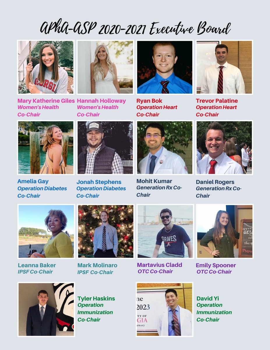 UGA_APhA_ASP's tweet photo. Congratulations to our new executive board! 🥳 https://t.co/f4J9RnlLPW