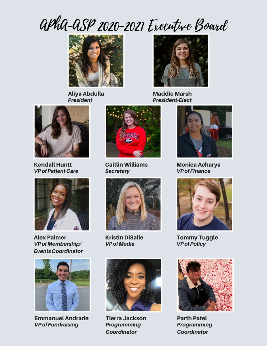 UGA_APhA_ASP's tweet photo. Congratulations to our new executive board! 🥳 https://t.co/f4J9RnlLPW