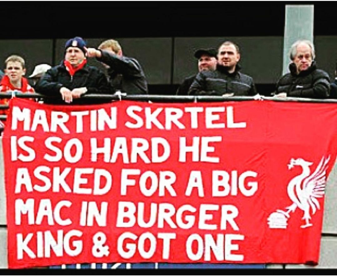 empireofthekop's tweet photo. Throwback to one of the best banners we've had in recent years 😂 #LFC https://t.co/cLi6hA7gNt