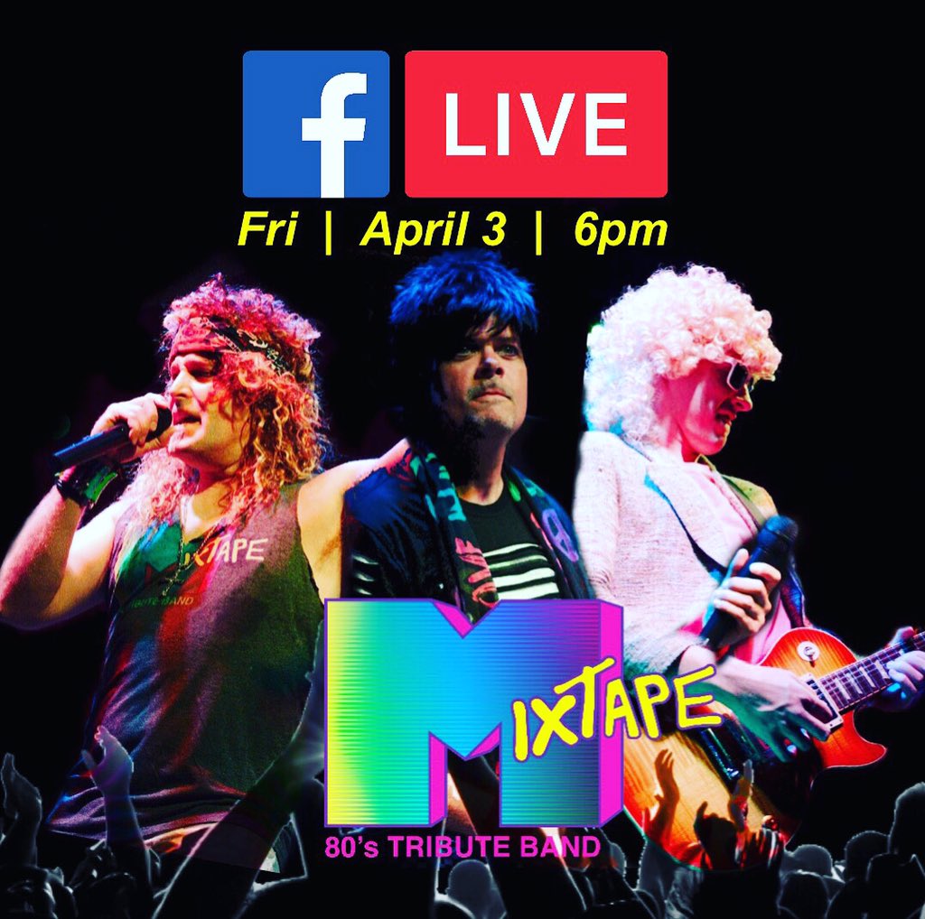_Mixtape80sBand's tweet photo. This Friday! And we may tease the hair but we won’t tease the tunes! See you there! #facebooklive #murfreesboro #nashville #tennessee #mixtape80sband https://t.co/4J3f4wGDwm