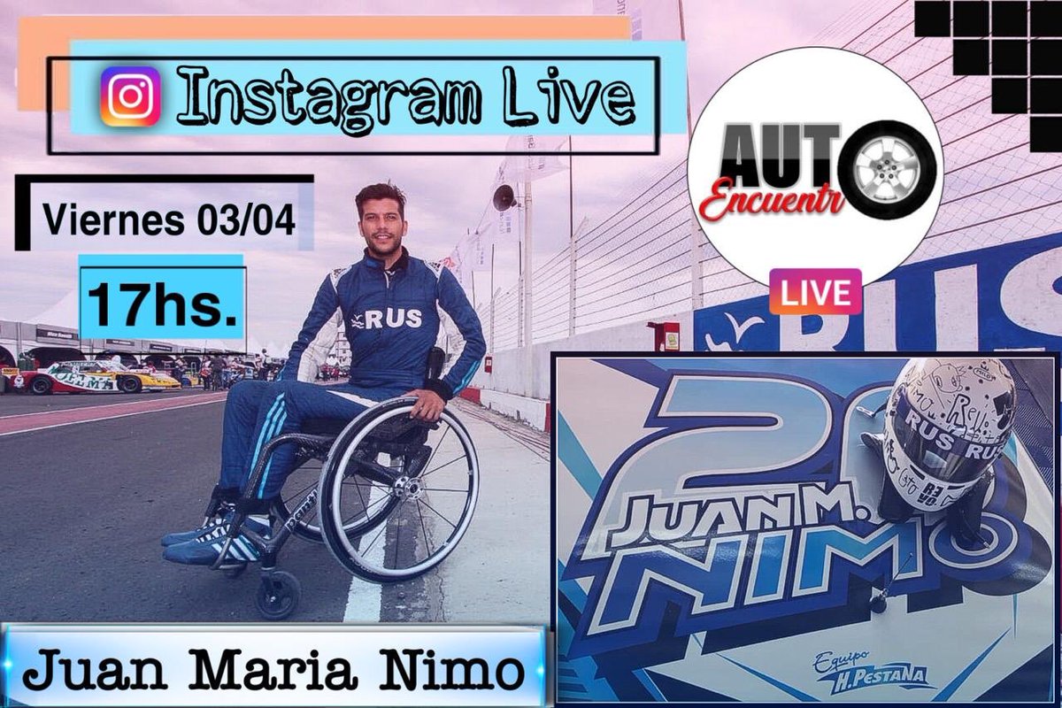AutoEncuentro's tweet photo. Este viernes tendremos un encuentro especial🏁
Estaremos junto a @juannimo por #InstagramLive charlando de todo.
Los invitamos a sumarse a las 17hs. por #AutoEncuentro en Instagram.
Las preguntas son bienvenidas 😉
Los esperamos, no se lo pierdan🔥 https://t.co/6NZ6TN2ChL