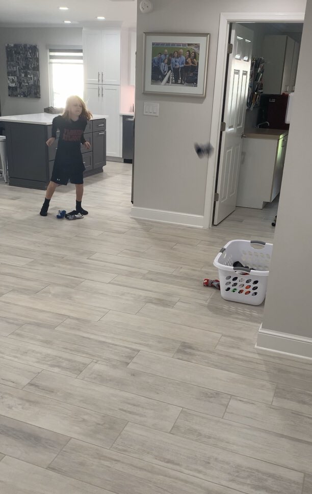 Coach_O_Calusa's tweet photo. Day 1 of Distance Learning PE! March Madness Laundry Basket(ball) Challenge. #FlamingosLearnAtHome #distancelearning @CalusaES @DianneSchreiber @ericsternPE @aschneider36 @denisemede @TiradoEileen https://t.co/w3ZL25YLHy