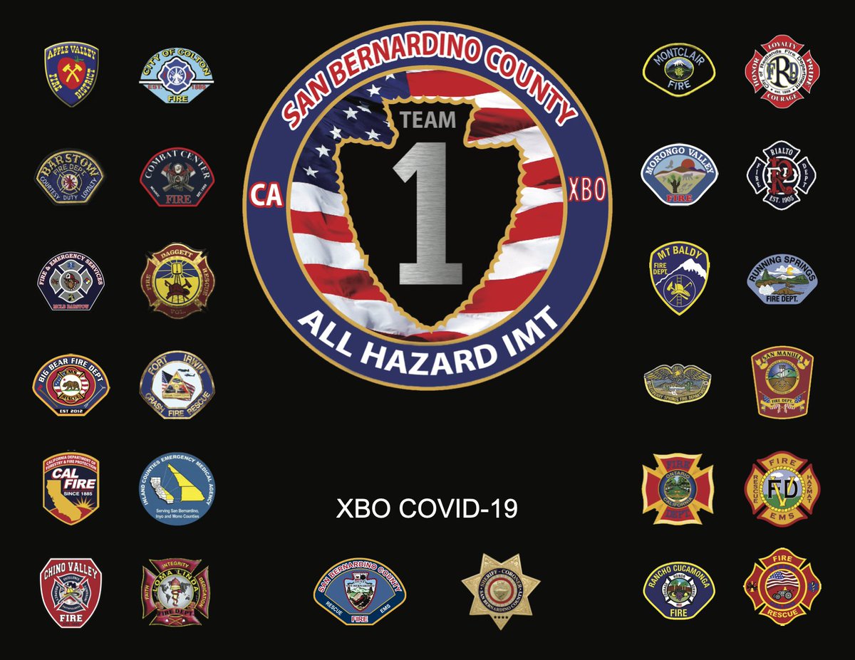 sbcountyimt's tweet photo. XBO AHIMT 1 has been assigned since March 6 to ensure uninterrupted Fire/Rescue EMS response throughout @SBCounty. Follow this acct for official info on #COVID19 Fire/Rescue EMS activity encompassing the 26 public safety agencies represented under this union. ^eas https://t.co/jnnqlTi8MZ