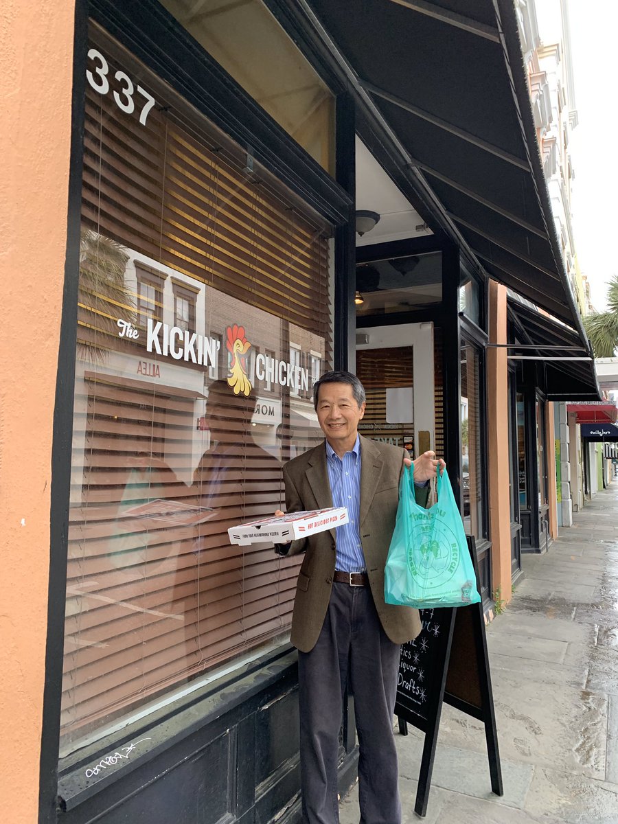Really happy to support <a href="/cofcsports/">#TheCollege 🌴</a> and #CofCTakeoutTuesday by grabbing some dinner for the family from <a href="/Kickin_Chicken/">Kickin Chicken</a> on King Street. #TogetherWeWin