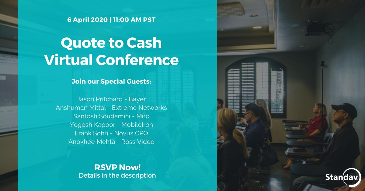 NovusCPQ's tweet photo. Save yourself a seat for @StandavCorp Virtual Conference on April 6. RSVP now: https://t.co/WZPC2h9bFc
#standav #cpq #quotetocash #virtualconference @PROTIK_M https://t.co/PJjaO30GGY