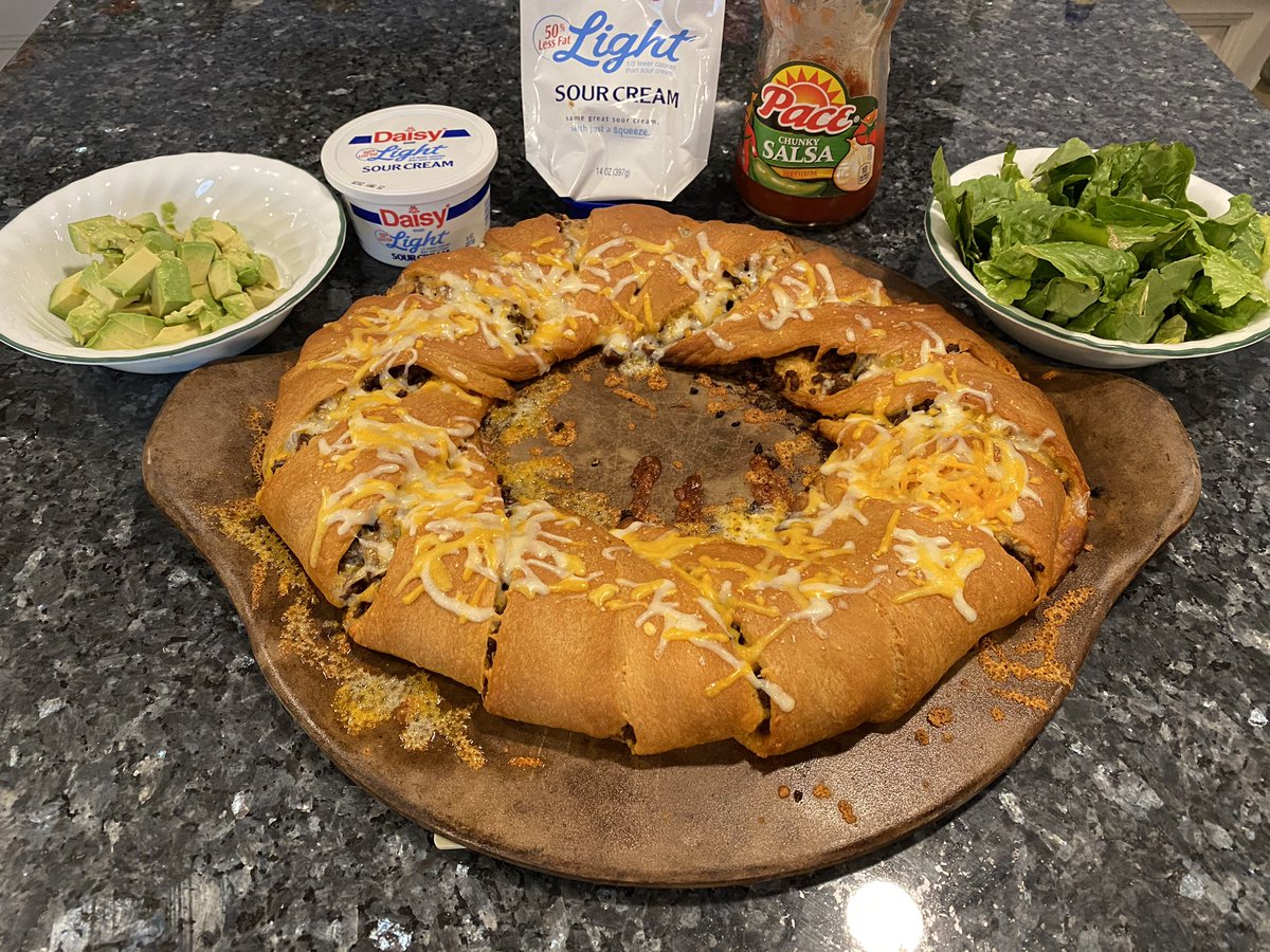 sherihudspeth's tweet photo. #LMESTACOTUESDAY What are you having for dinner tonight? We are safe at home having a Taco Crescent Ring for dinner. Yummy! @LyonsMill https://t.co/s5TpnbFzOR