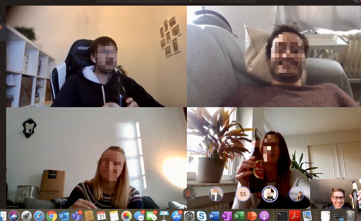 tobiasBRLN's tweet photo. Home Office macht durstig! Deshalb Feierabendbier und gemeinsam etwas Normalität genießen im virtuellen Team-Event mit dem #BusinessFunctionsTeam. #digitalprogram #VWFS https://t.co/CzmtQwBiQ5