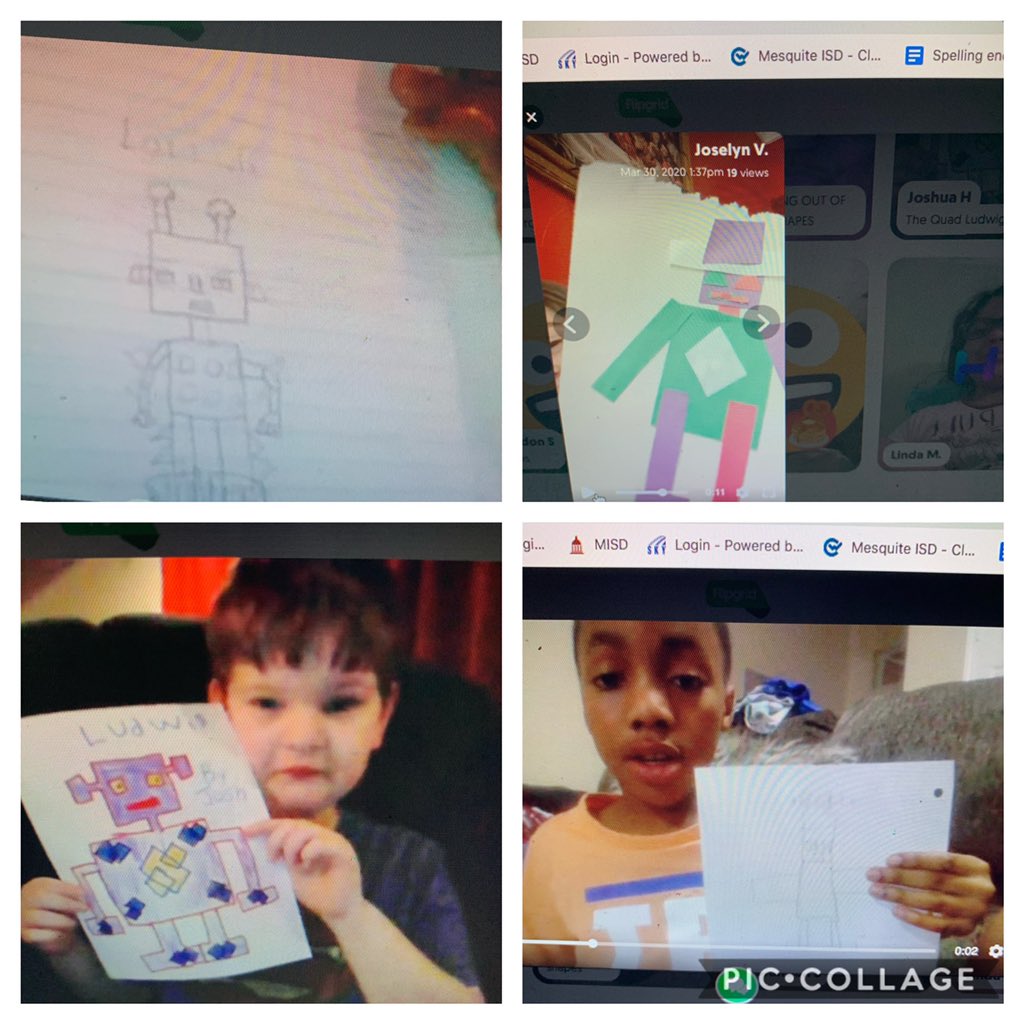 Rockinroom52's tweet photo. I am enjoying seeing my students be creative. Flipgrid assignments to draw symmetry and learn different quadrilaterals #mesq4th #flipgrid #engage2learn #gallowaygoesglobal #gallowaygreatness #4thmath #iteachmath https://t.co/qVQORAd36n