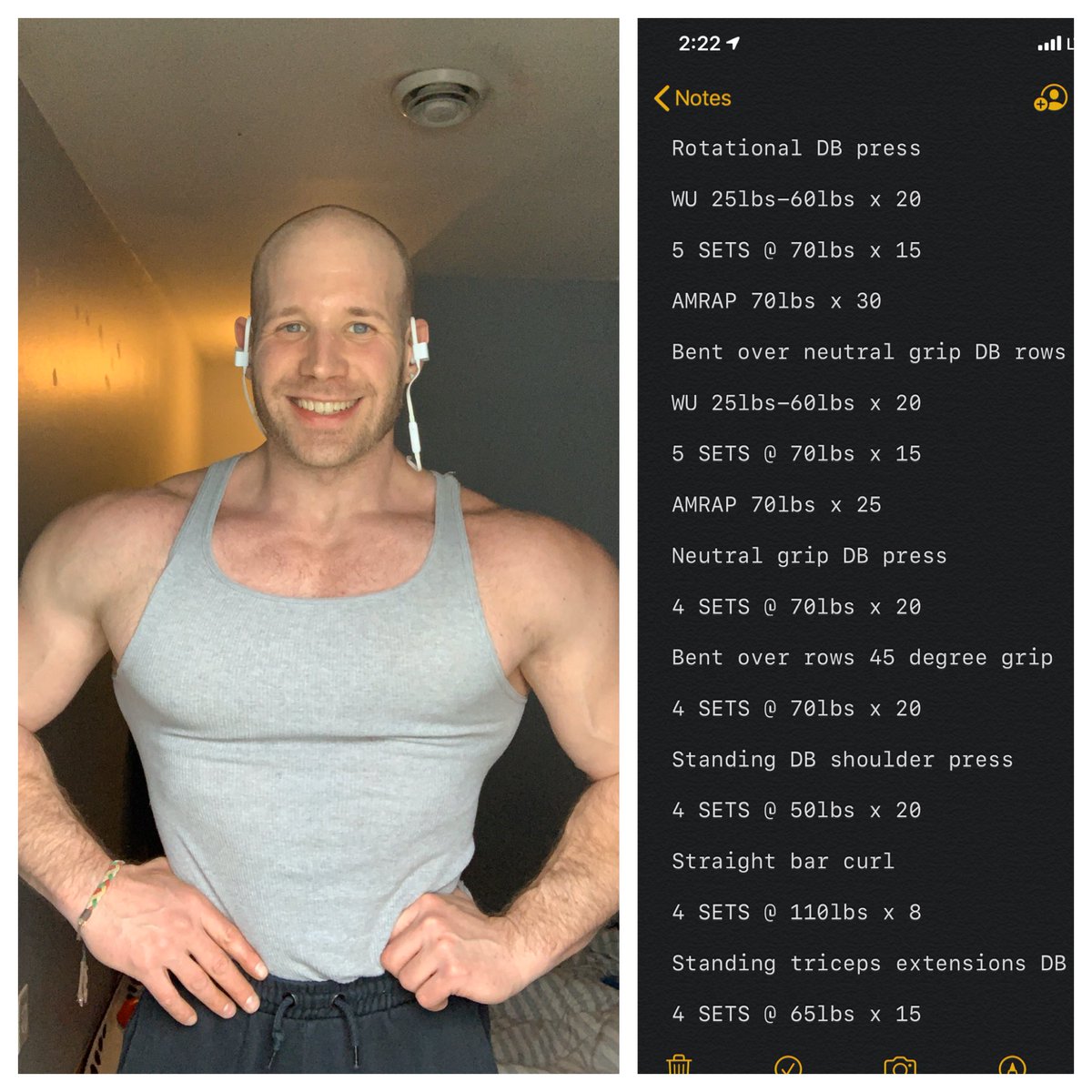 SCOTTSTRENGTH2's tweet photo. Upper body bonanza.

Total equipment: adjustable dumbbells and a straight bar.

🤜🏻💥🤛🏻 @nicolegoodnofit @LindseySlaterTV https://t.co/ai7FgfGZc5