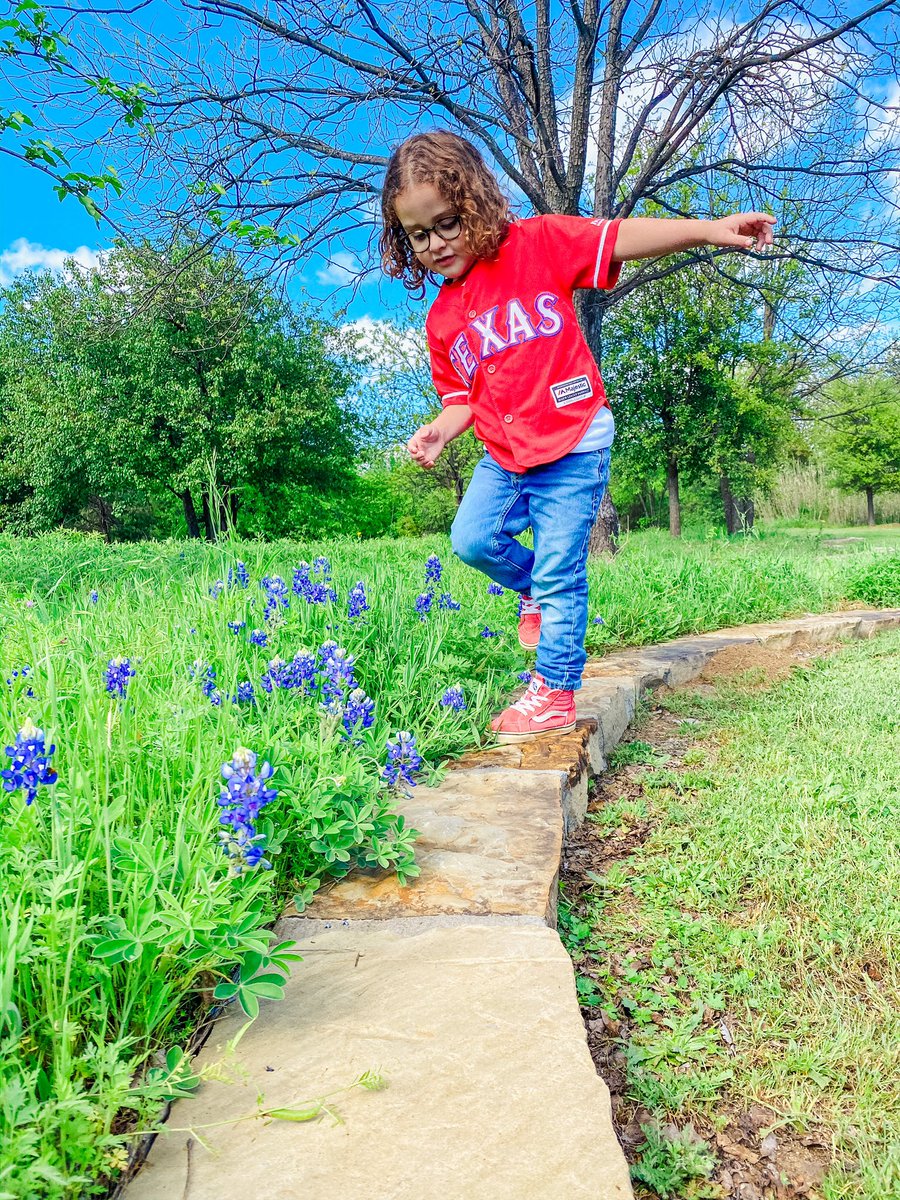 _relentless's tweet image. It’s supposed to be #OpeningDay for the @Rangers at home. 

So we found some bluebonnets and no people and made the best of it. #baseballkids