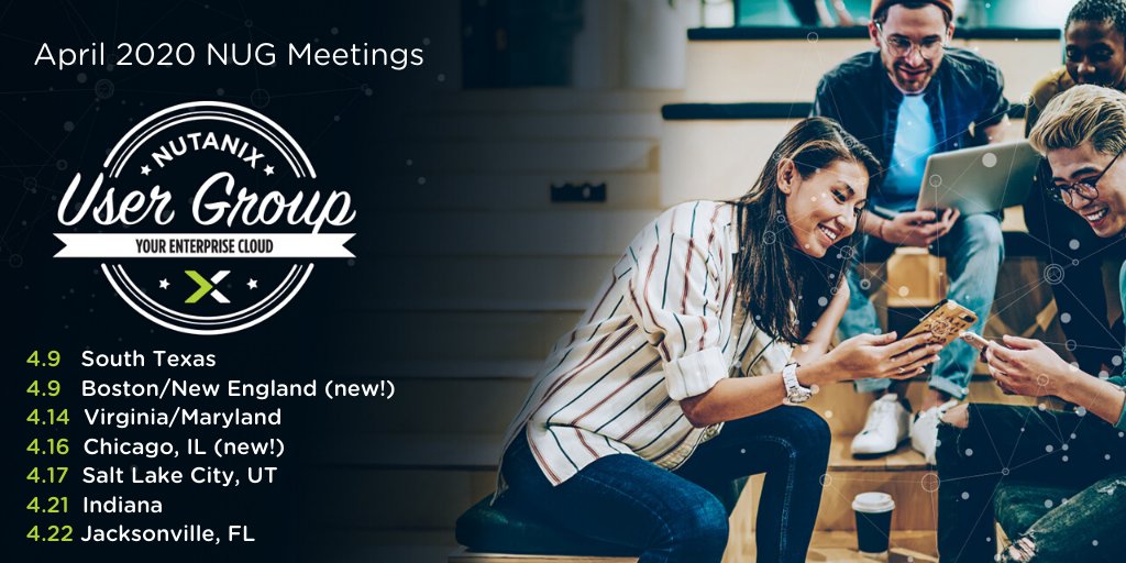 nutanix_ug's tweet photo. Hey-o! 😎#NCUG is in the house! (Your 🏠to be exact) Excited to announce our April line-up of #virtual user group meetings!
#WhereYouBelong #AllTogetherNow #embracingvirtuallife
Register here ⤵️
https://t.co/OhkNyNLSJU https://t.co/Rd0vue8iYi
