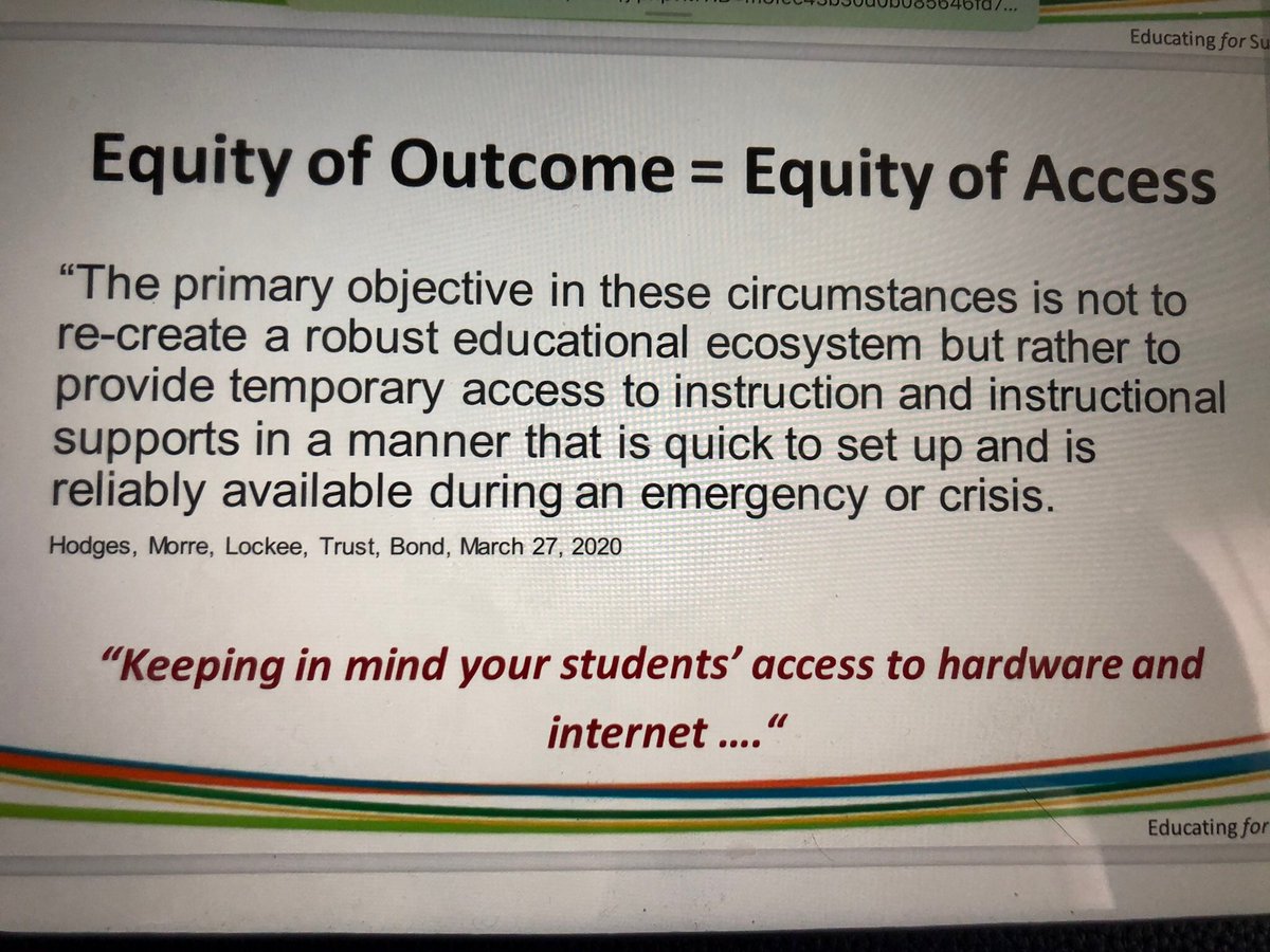 Teachers are anxious, in a good way. They want to do the best they can. 

We will take care of our students. Don’t worry. 

We’ve got this. 

This may be a helpful way of describing what we are doing in the next little while.