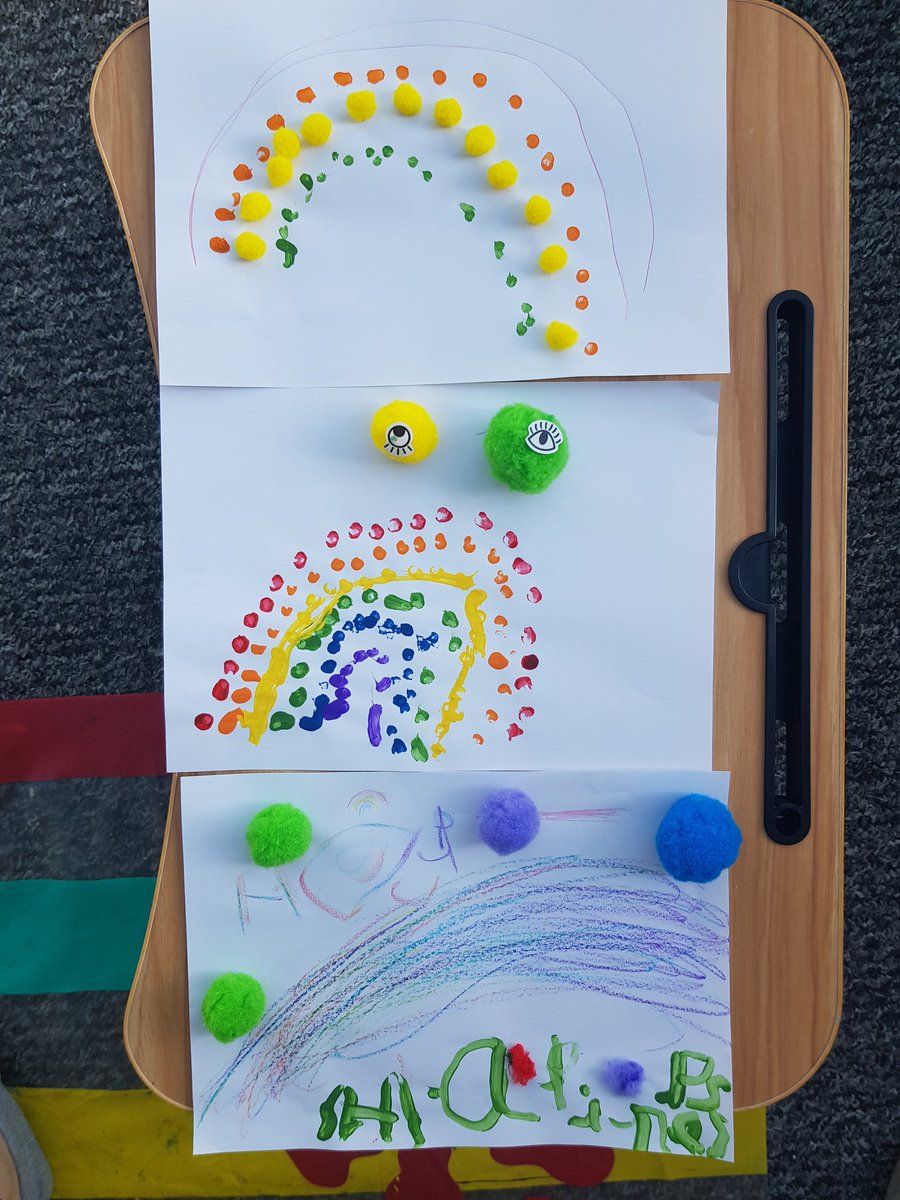 RachelButler136's tweet photo. @westhorndonprim Allegra's rainbows. #WHPS #StayAtHome #StaySafe https://t.co/w4B3Gvfe8n