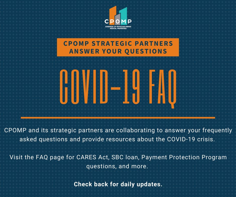 CPOMPorg's tweet photo. Visit the COVID-19 FAQ page: https://t.co/RB2FRXuQhZ

#COVID19 #SBAloans #CARESact #FAQ https://t.co/h9Tmcf08ny