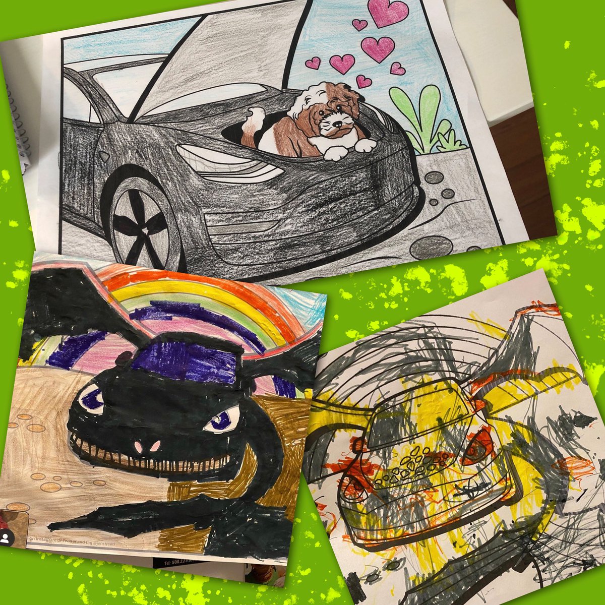 jenstreet's tweet photo. How cute are these?! Thanks @28delayslater and thecraftylilbugger for sharing!

If you haven’t yet, be sure to sign up to start receiving Tesla-themed coloring pages! https://t.co/plkA5150aW #toothlesstesla #toothless #httyd #nightfury #frunkpuppy #tesla #model3 https://t.co/S87DqiKS3a