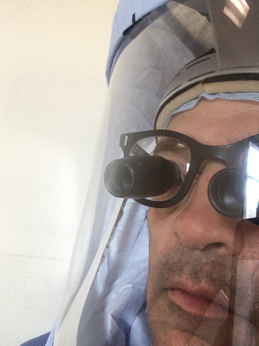 trcresswell's tweet image. Operating in PPE and wearing loupes for microsurgery is a big challenge....these hoods allow expanded field loupes to fit (just!)....now, where can we get hold of some??!!

You can wear an FFP3 underneath as well if need be.
#pulvertafthandcentre #uhdb #bssh #COVID19 #StayAtHome