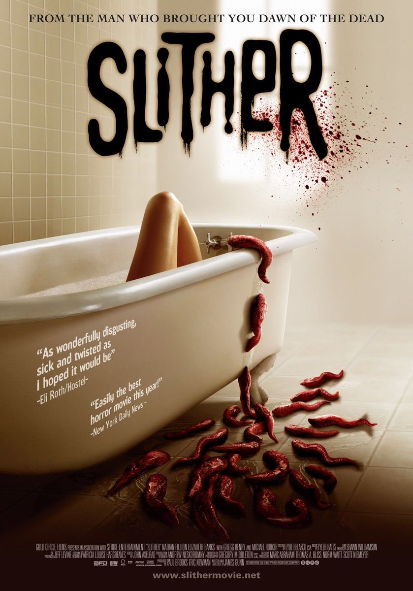 FilmNewsNos's tweet photo. 🎬MOVIE HISTORY: 14 years ago today, March 31, 2006, the movie ‘Slither’ opened in theaters!
#ElizabethBanks #NathanFillion #MichaelRooker #TaniaSaulnier #GreggHenry #DonThompson #BrendaJames #JenniferCopping #JennaFischer #HaigSutherland #WilliamMcDonald #IrisQuinn #JamesGunn https://t.co/IIbNIhI9wq
