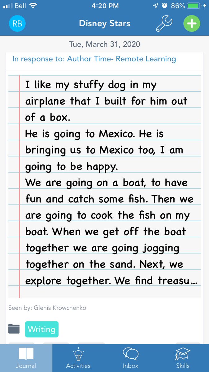 brophyrose1's tweet image. Remote learning is a family affair! This little cutie had help from his little sister when working on ‘author time’ today. @McNeillyfmpsd @fmpsd #ABLearingAtHome #FMPSDLearningAtHome #FMPSDParentAppreciation #FMPSDStudentLearning