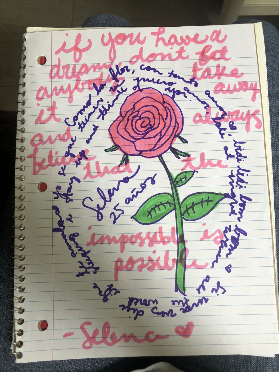 ruby_rsanchez20's tweet photo. Today we virtually celebrated the life of Selena 25 years after her tragic death. We read about how she has still influenced us as Latino Americans today. Students shared how she has influenced us all. #Selena25 #rannfamily @DISDRann https://t.co/H4MCmuyhL8