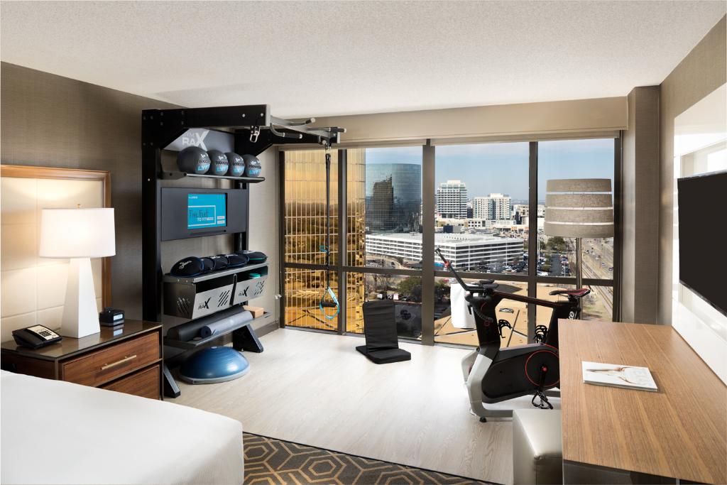 We Are Open! Need a place to get some work done AND get a workout in? Book one of our Five Feet to Fitness Rooms, and enjoy a quiet place to work with complimentary WiFi, and get a guided workout in as well. #fivefeettofitness #worklife #productiveday #doubletree