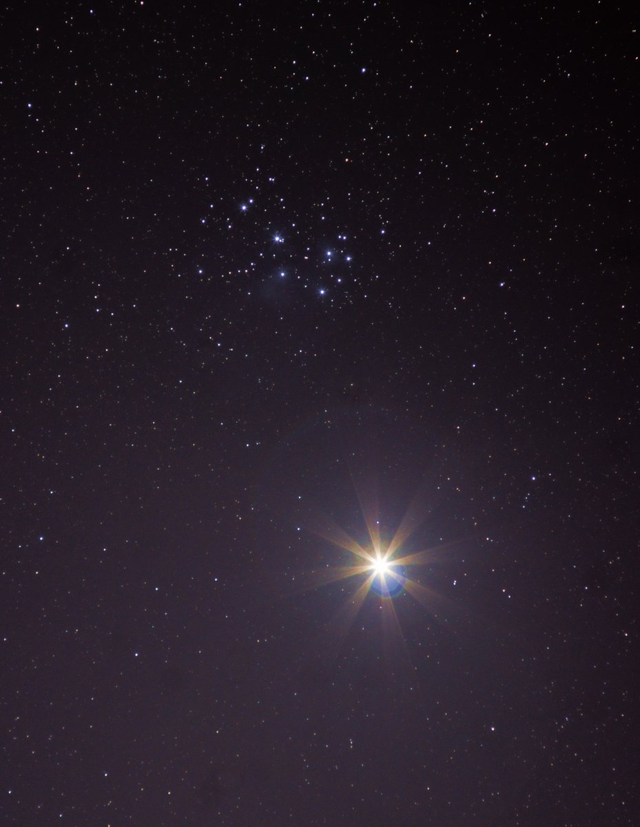 Slartybartfast's tweet photo. .#Venus and the #Pleiades tonight @CotswoldAstro @BBCStargazing @ReadingAS @newburyastro https://t.co/uiluvE3BQH