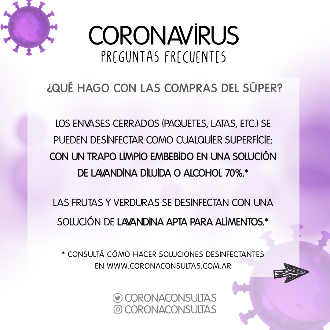 CoronaConsultas's tweet photo. ¿Qué hago con las compras del super? https://t.co/fy8FxPAAwZ
