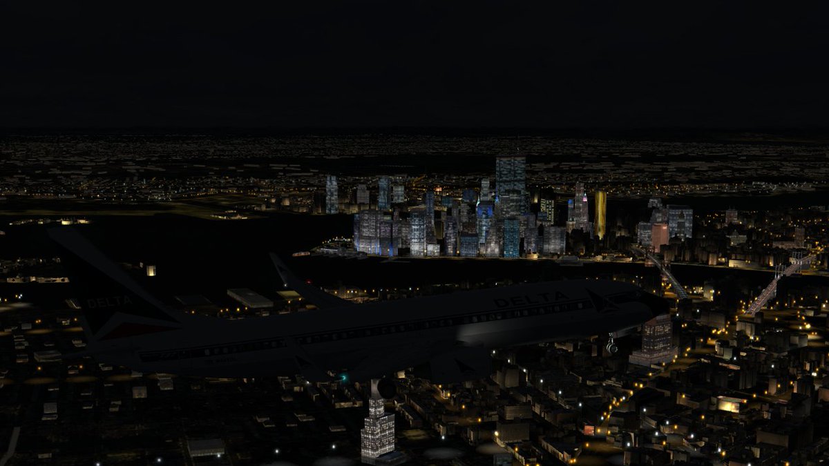 FlightsimMartin's tweet photo. A great flight and an even better approach in the #PMDG Boeing 737-800 (KDTW - KLGA). #RetroFlightSim #OldNYC https://t.co/1vW9xmAptS